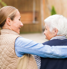 Caretaker and woman