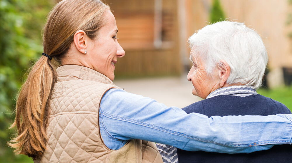 Caretaker and woman