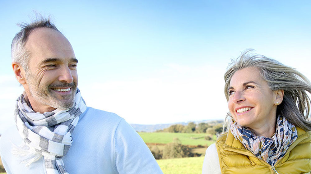 Couple in a field