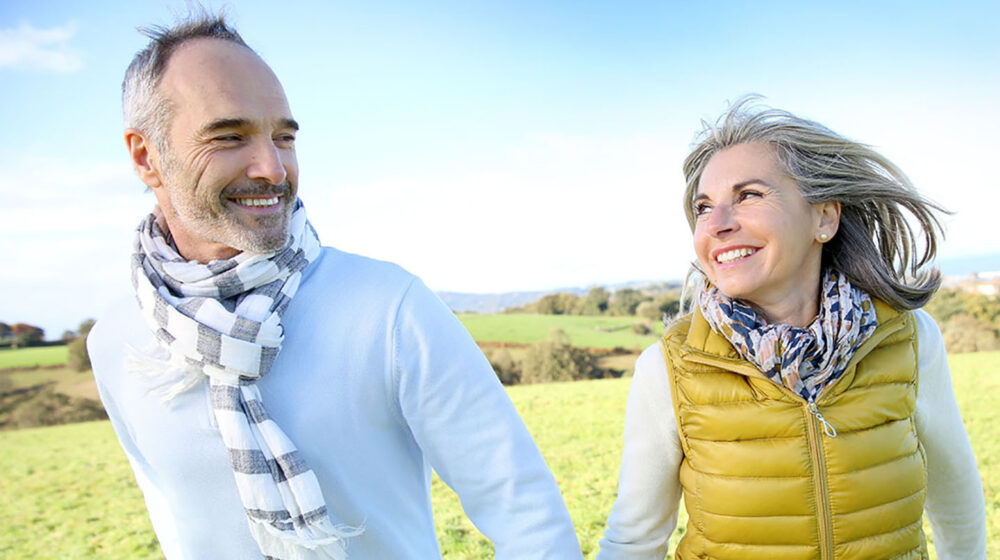 Couple in a field