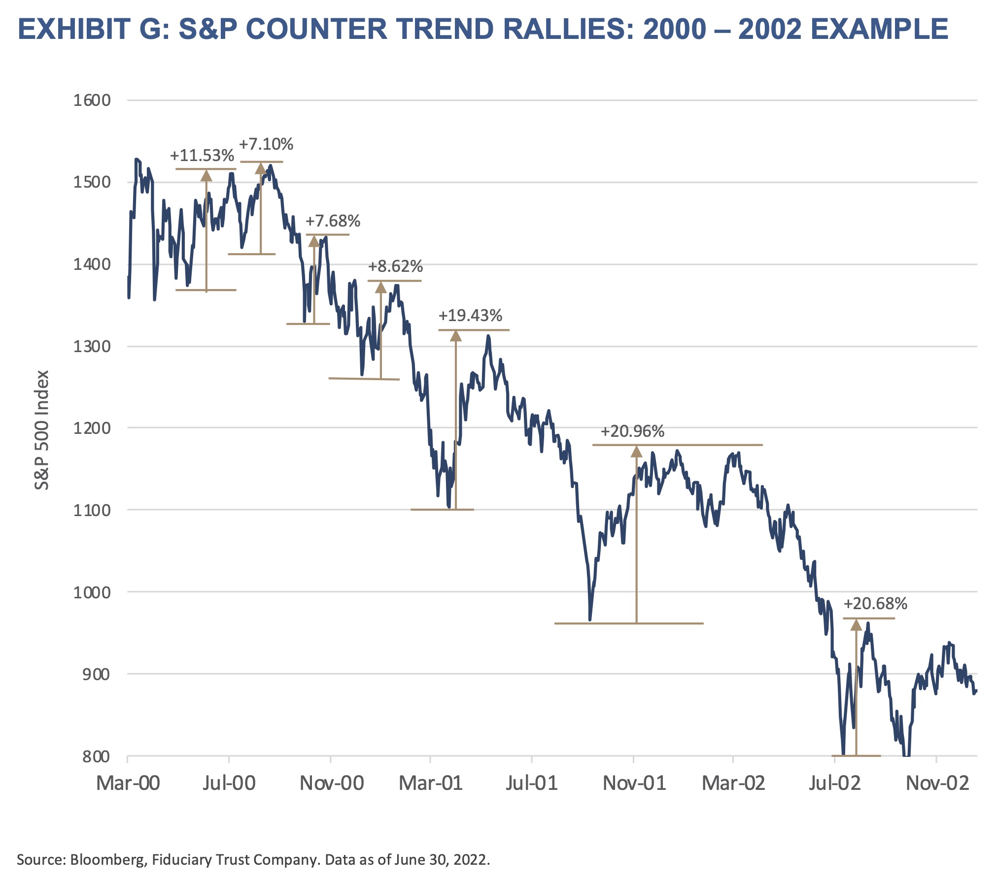 2022 Q3 Outlook - Exhibit G - S&P Counter Trend Rallies- 2000 – 2002 Example