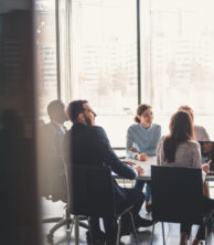 Business meeting in a conference room